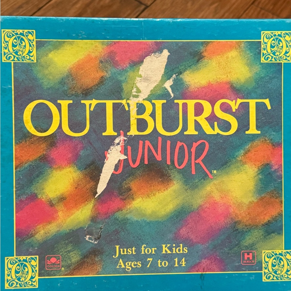 VINTAGE Outburst Jr. Junior - Hersch 1989 Kids Party‎ Board Game Complete